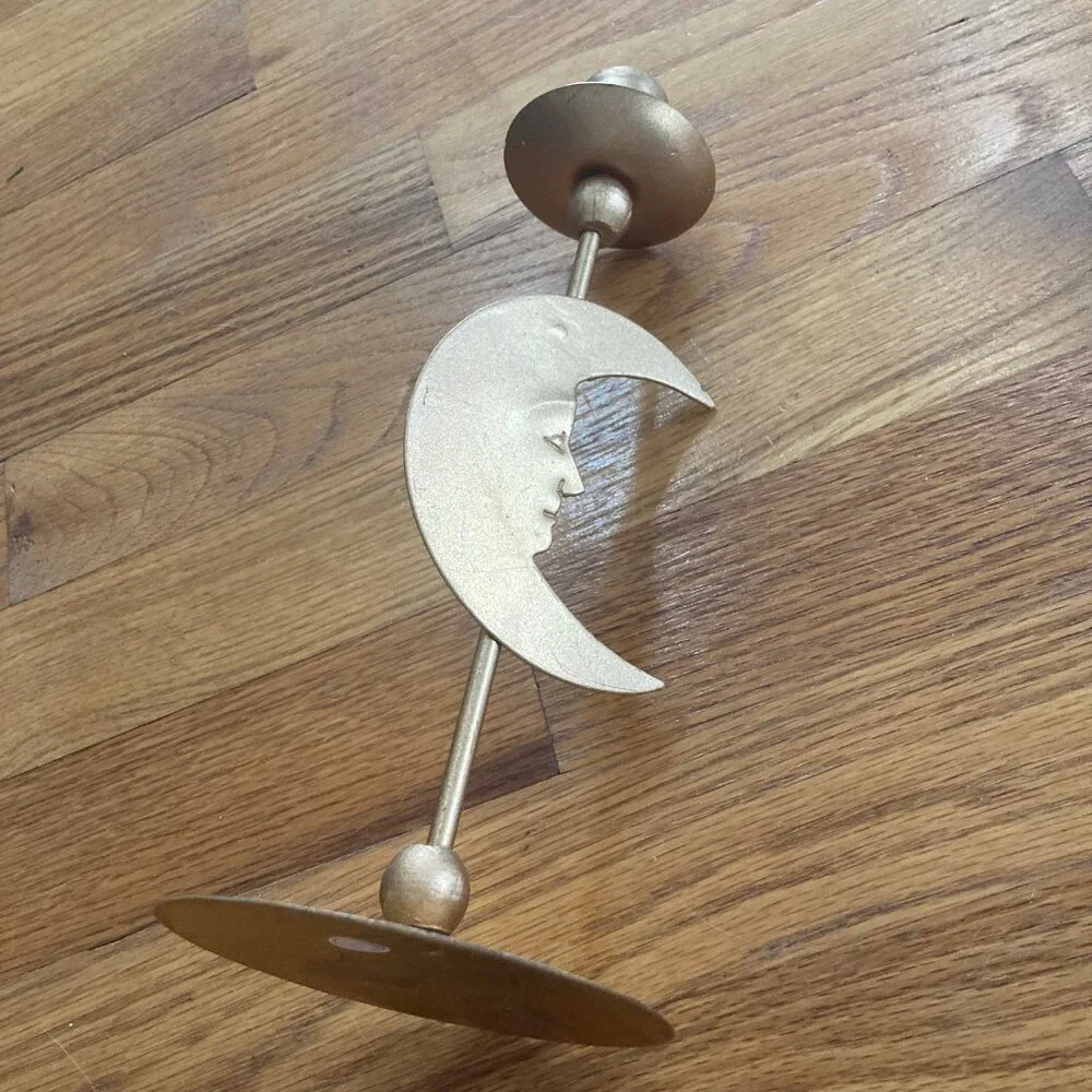 Celestial Moon & Star Candlestick Holders - Set of 2 - Picture 6 of 15